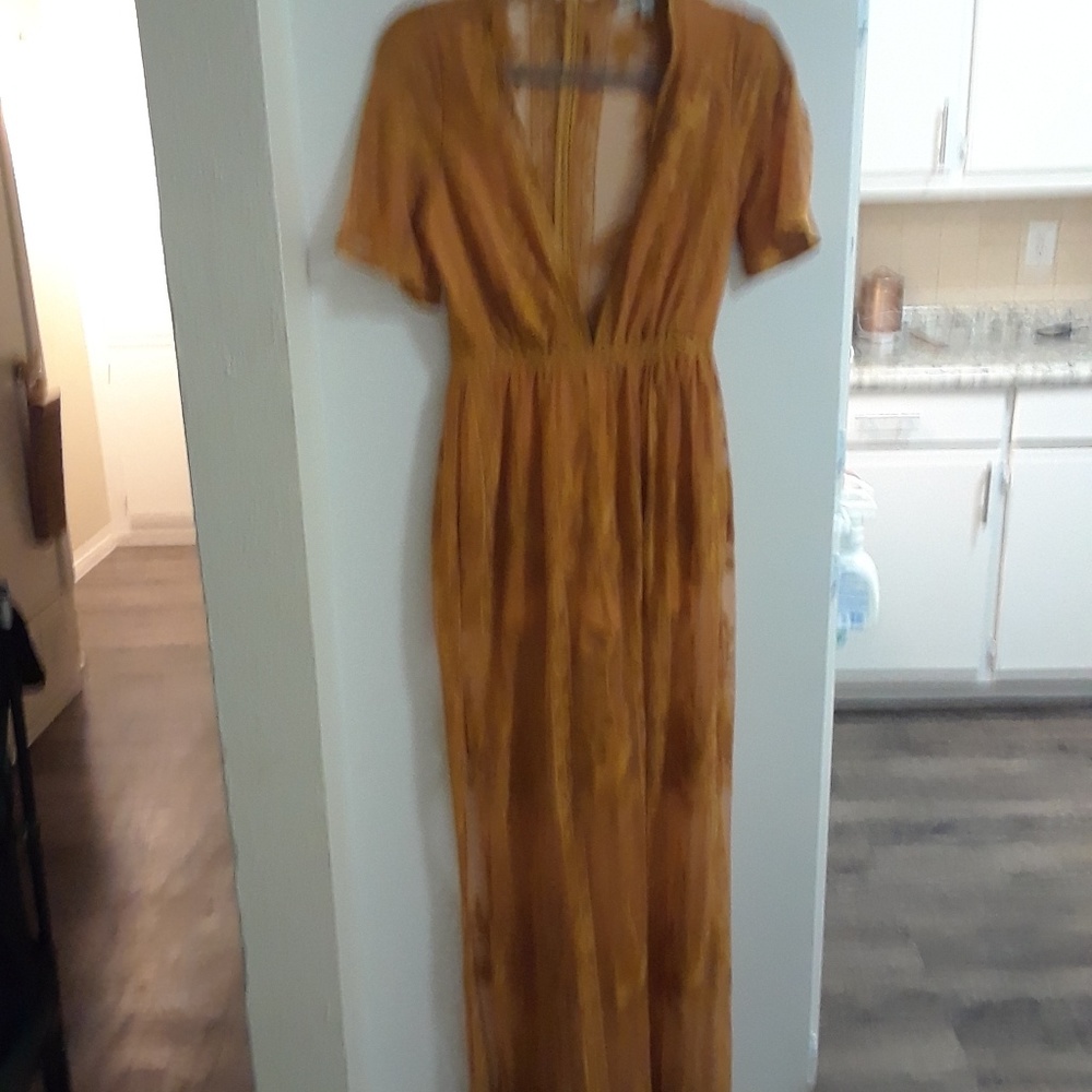 Floor length lace dress